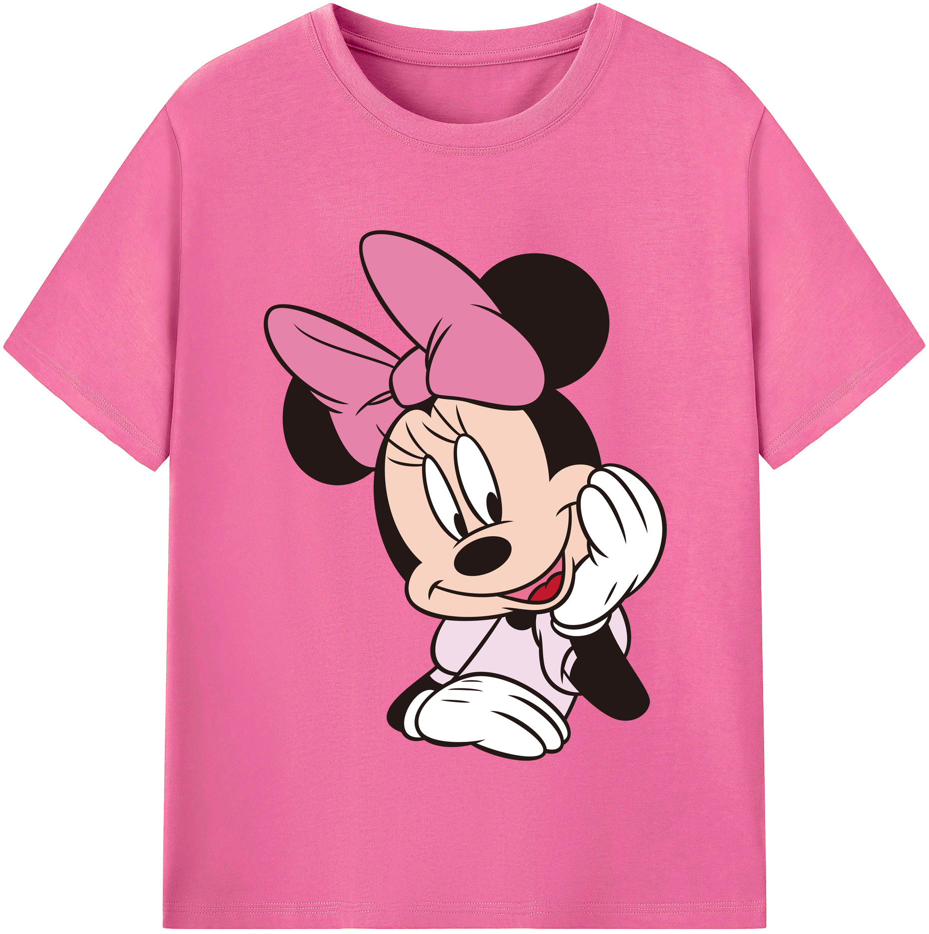（画像用） ミッキーマウス Mickey Mouse レディースカジュアルプリントTシャツ（綿100％）